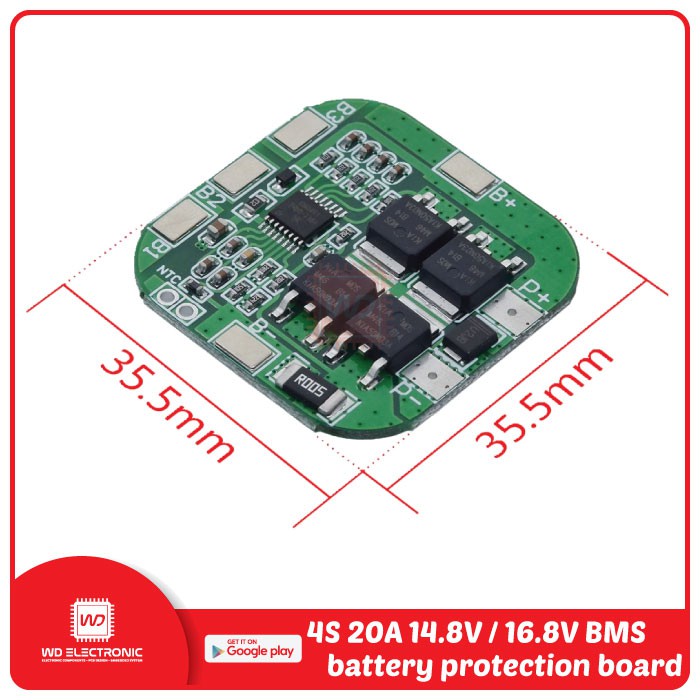 BMS 4S 20A Battery 18650 bms protection