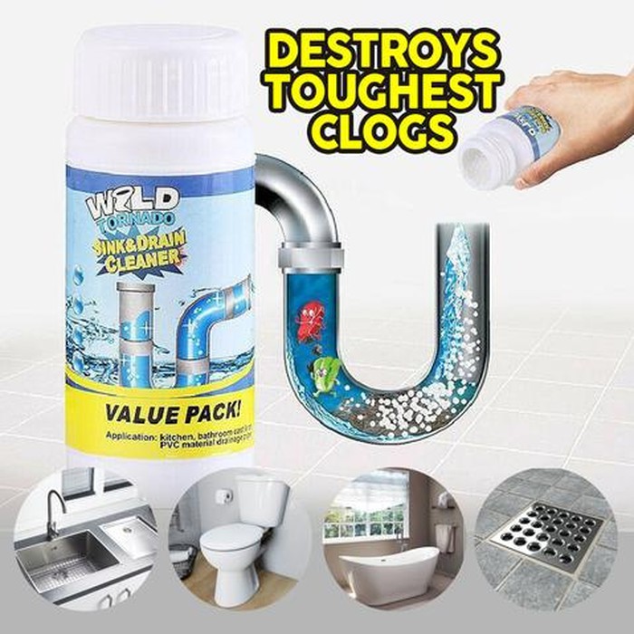 WILD TORNADO ORIGINAL PEMBERSIH PIPA TOILET DAN WASTAFEL SINK AND DRAIN CLEANER
