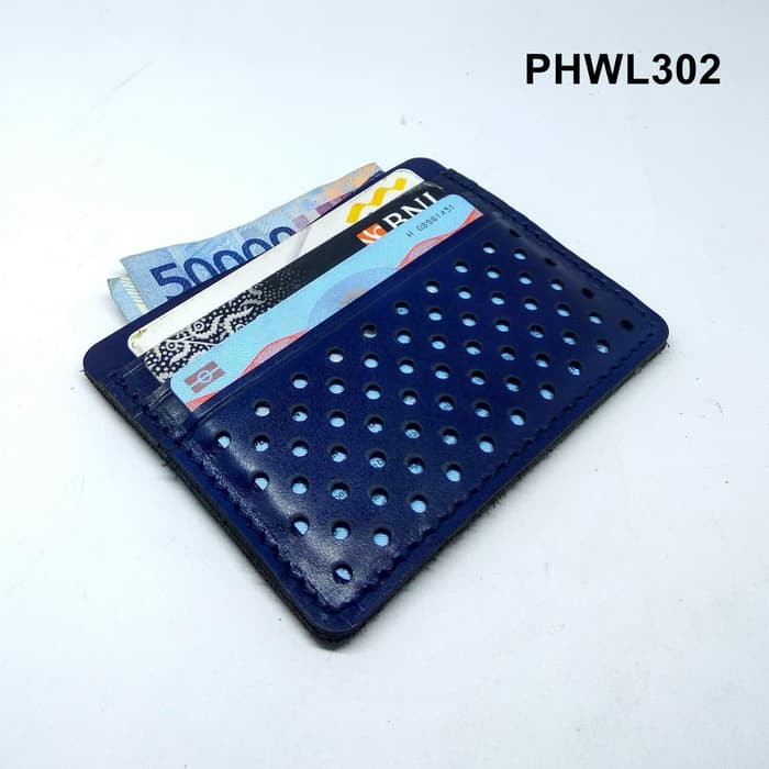 dompet kartu laser- card wallet - slim wallet warna biru PHWL302