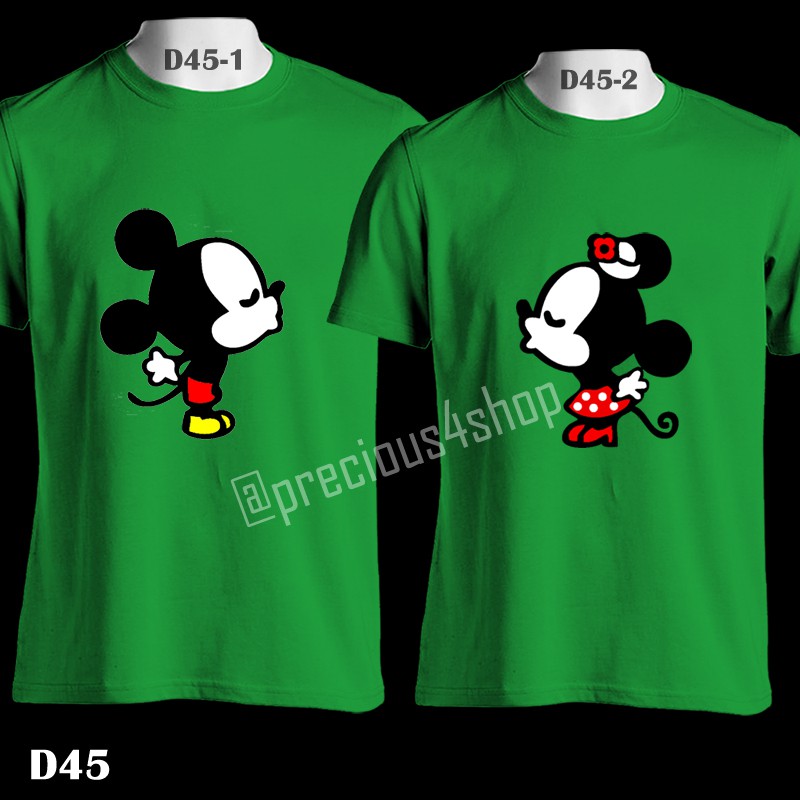 Kissing Mickey & Minnie Mouse Disney | Kaos Couple | Family T-Shirt