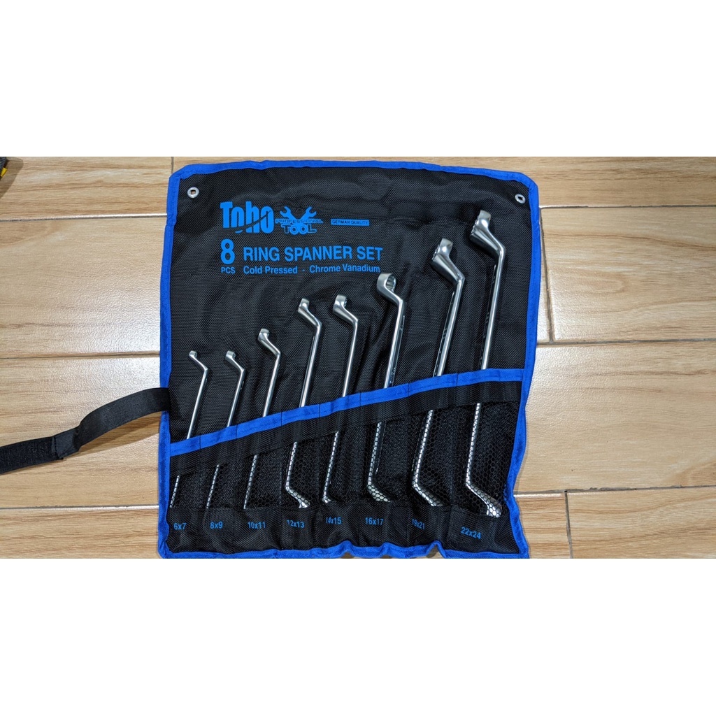 Kunci Ring Set Isi 8 pcs Lengkap 6 - 24mm TOHO Serbaguna Termurah