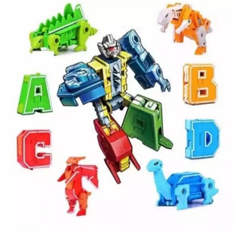 ROBOT HURUF ABCD / MAINAN ROBOT HURUF BISA BERUBAH BENTUK JADI ROBOT