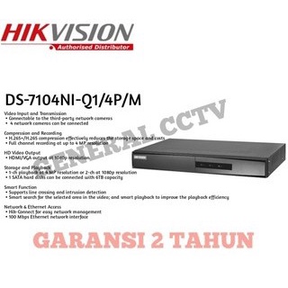 HIKVISION DS-7104NI-Q1/4P/M NVR HIKVISION 4 CHANNEL PoE / NVR HIKVISION 4 CHANNEL POE