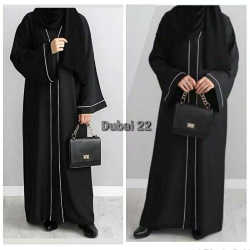 GALLERY EXCLUSIVE ( COD ) ABAYA HITAM GAMIS DUBAI ( GESER KANAN UNTUK LIAT MOTIF MOTIF NYA )