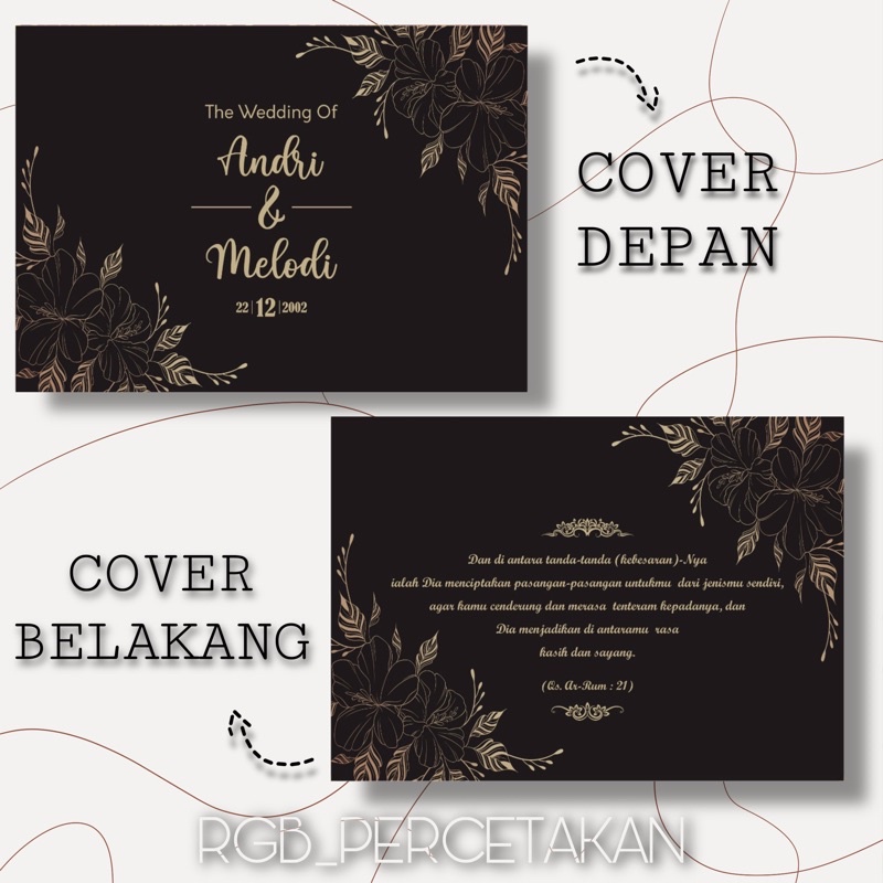 

Buku tamu pernikahan custom nama / wedding guest book