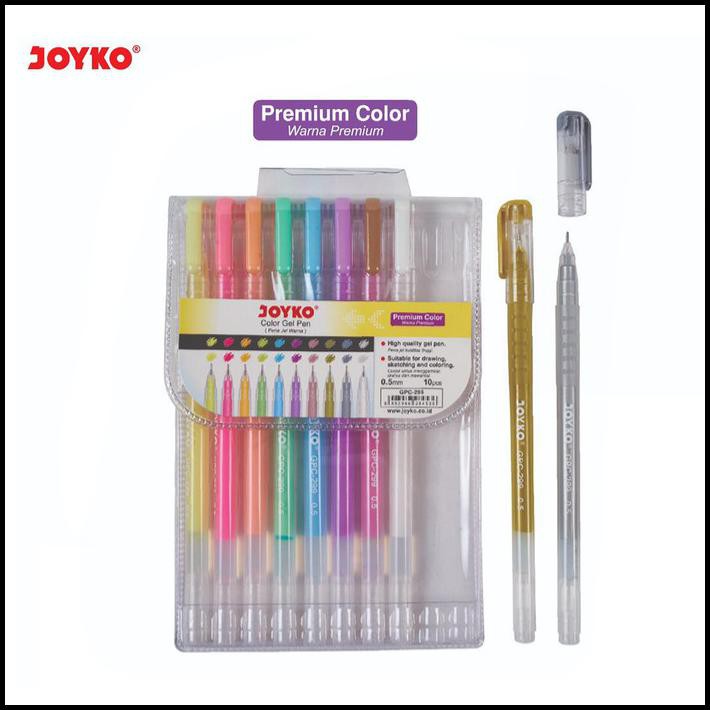 

Pulpen Premium Color Gel Pen 10 Warna JOYKO GPC-299 Silver Gold White