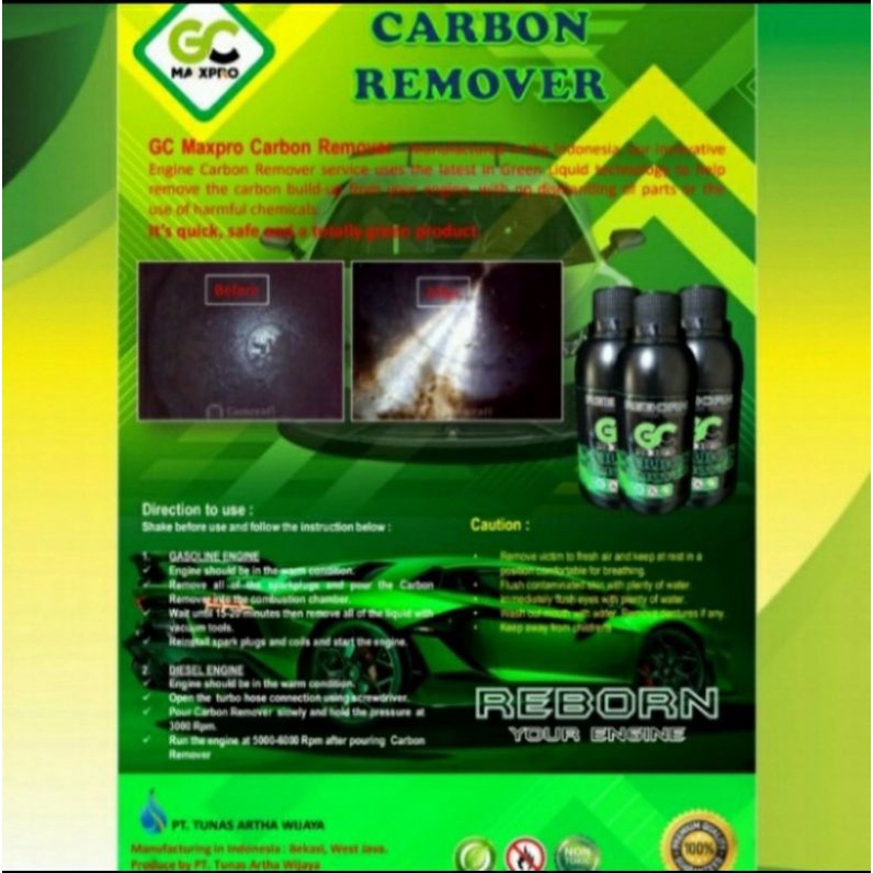 CARBON CLEANER CARBON REMOVER 250 ML GC MAXPRO UNTUK PERFORMA MESIN MOBIL BENSIN DAN SOLAR