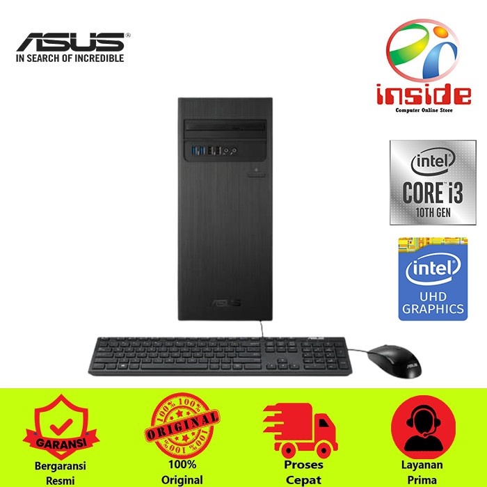 PC ASUS Desktop PC S300TA-341000000T Intel i3-10100 4GB 1TB W10 K+M
