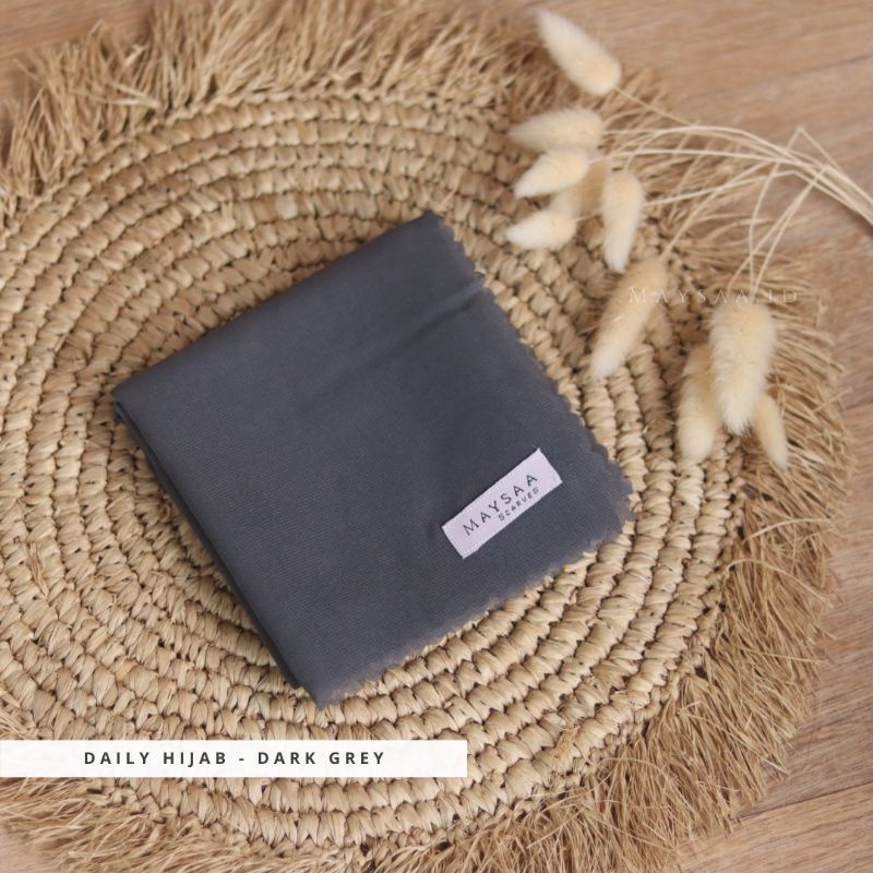 Katalog DAILY HIJAB SQUARE/ POLYCOTTON /Bella square-Dark grey