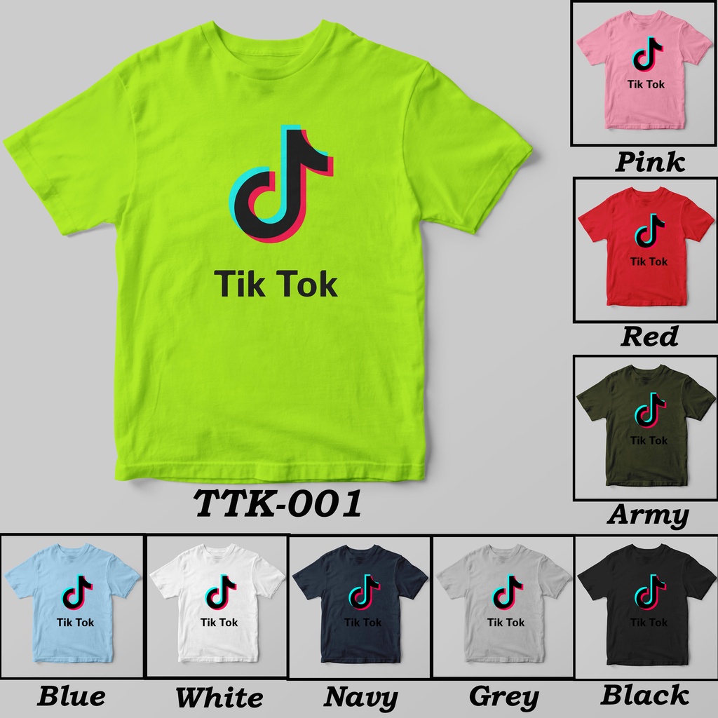 FREE CUSTOM NAMA !! Kaos TikTok Kualitas PREMIUM - BAHAN COMBED 30s