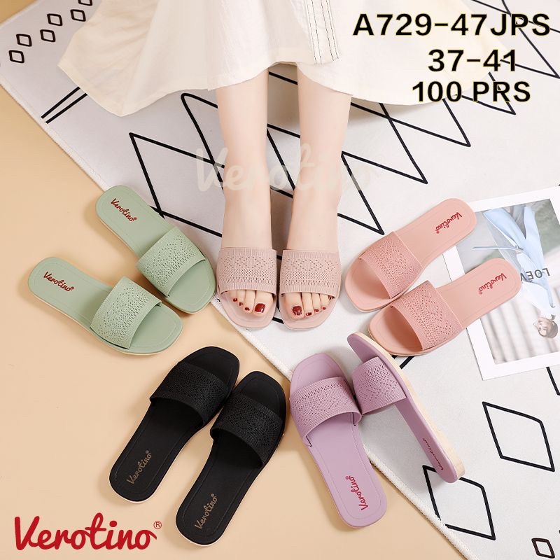 Sandal Jelly Slop Verotino A729 Sandal Jelly Slop Motif Rajut Terbaru