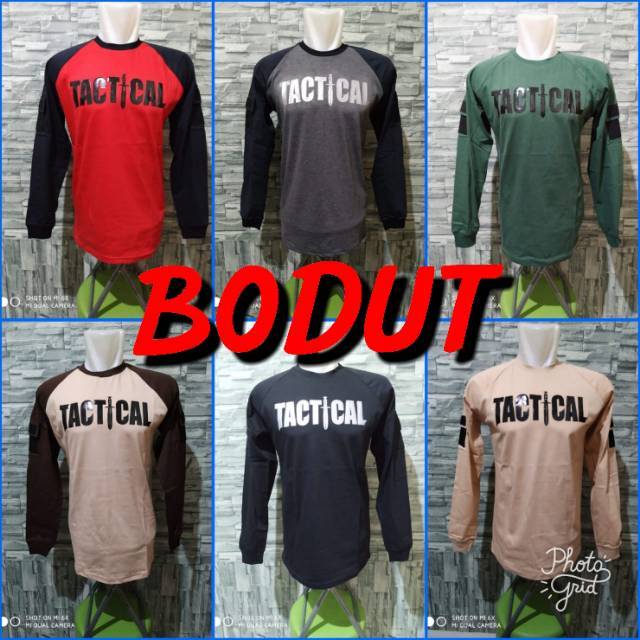 GROSIR KAOS BAJU TACTICAL LENGAN PANJANG SABLON TIMBUL