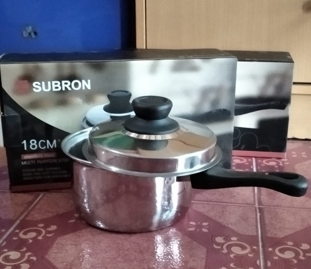 Panci Susu Kecil Milk Pot 18cm Tutup Stainless Steel Murah Mt