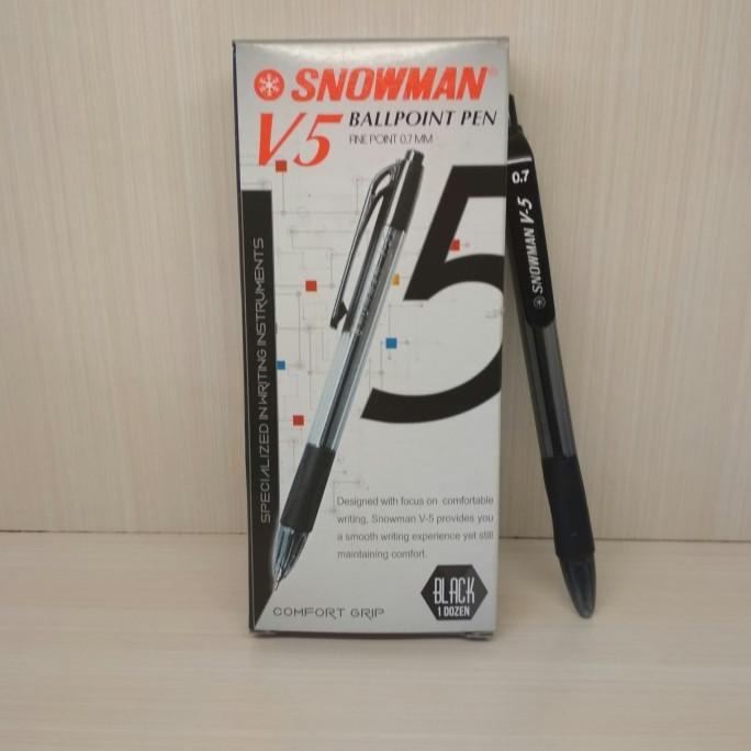 

Produk Terbaik] pulpen SNOWMAN V5 HITAM /pack(12pcs)