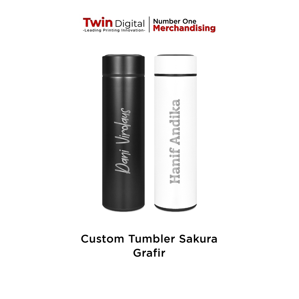 Jual Twindigital Tumbler Termos Sakura 500ml Custom Grafir Botol Minum Sakura Grafir Indonesia 4260