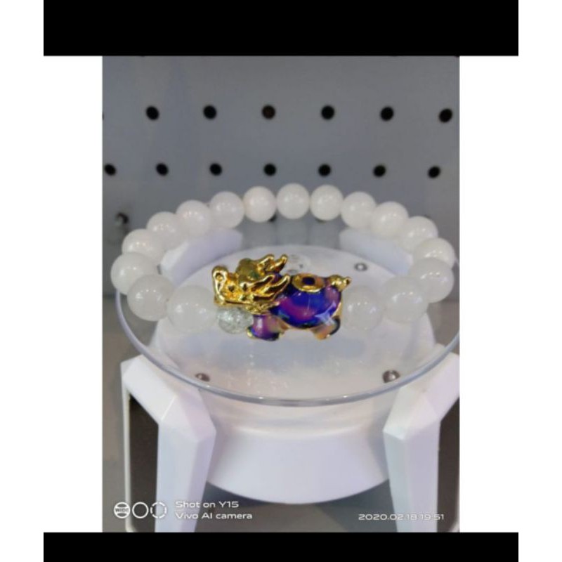 Gelang pixiu kura naga hoki gelang giok asli