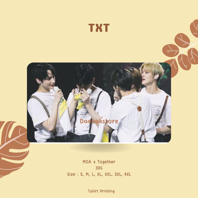 Kaos Kpop TXT Moa X Together Sablon