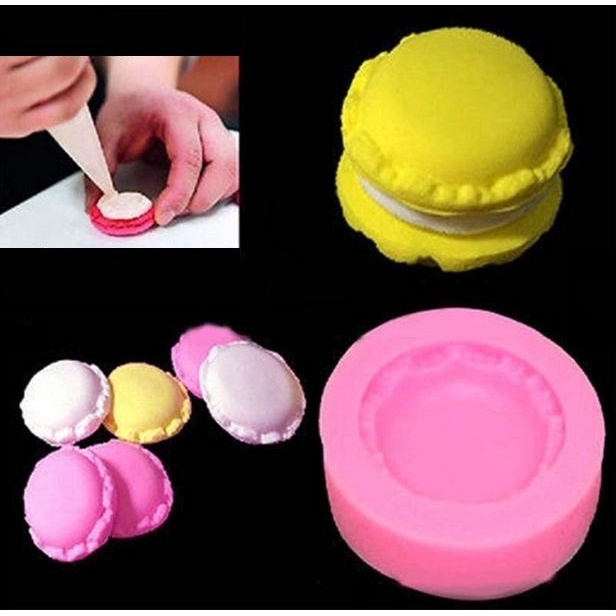 3D Silicon Mold Fondant Cake Decoration - Macaron