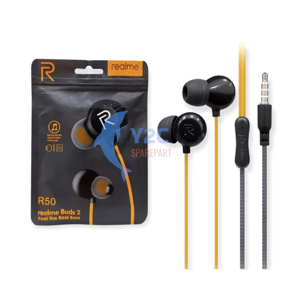 REALME R50 HANDSFREE EARPHONE HEADSET ORIGINAL OEM