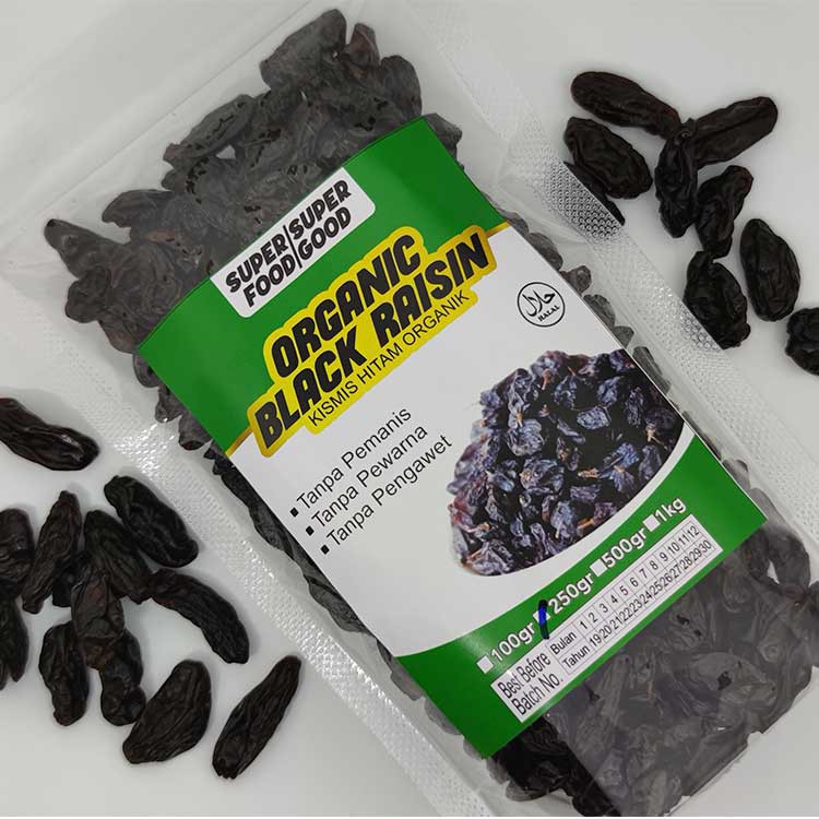 Kismis Hitam Organik 250gr - Organic Dark Raisin Natural Premium Quality