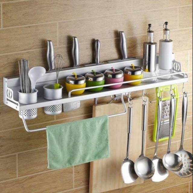 Rak bumbu dinding , rak bumbu dapur , rak dinding dapur aluminium