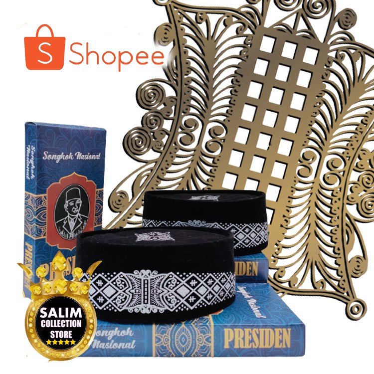 GROSIR ECER PECI SONGKOK  KOPIYAH NASIONAL  BATIK ACEH SILVER