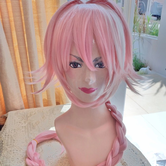 Wig astolfo FGO panjang pink cosplay