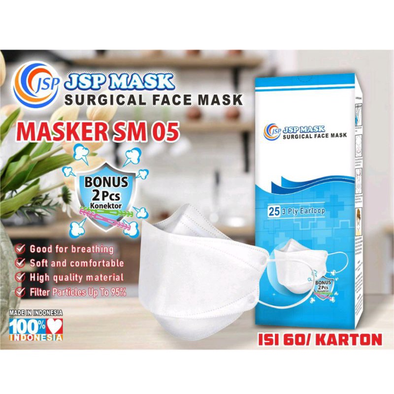 JSP Mask SM05 Masker DuckBill KF 94 1 Box Isi 25 Pcs DEPKES