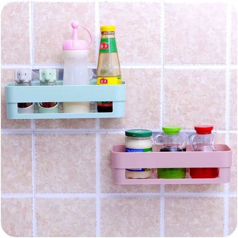 [Plastik] rak persegi serbaguna - Bathroom Shelves Tempel+Bubble Wrap