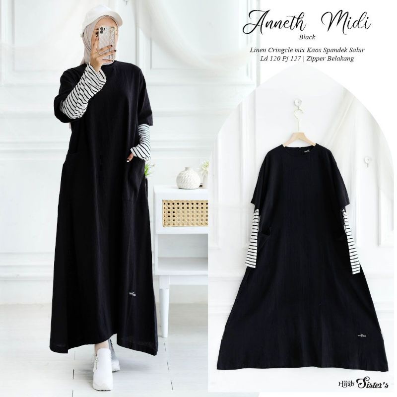 new anneth midi dress ori by hijab sister's