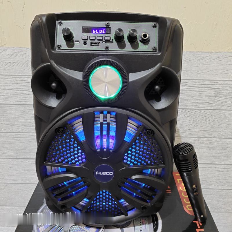 Speaker Bluetooth Karaoke Fleco FL-955D/F-8801 8,5 Inchi Gratis Microphone Super Bass /Salon Aktif