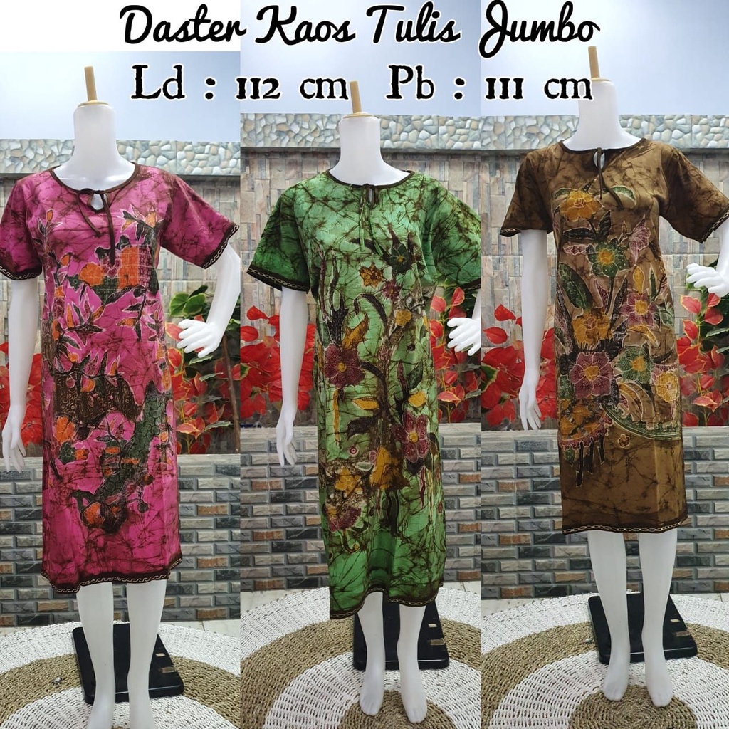 Daster batik tulis kaos jumbo