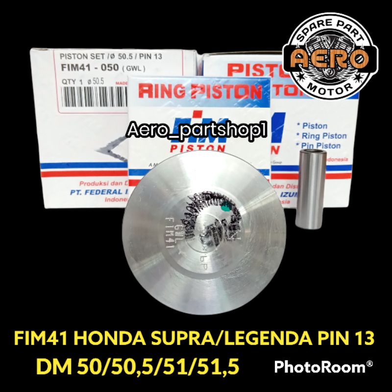 PISTON KIT FIM FIM41 HONDA LEGENDA / SUPRA FIT / REVO LAMA SUPRA FIT X ( 50 / 50,5 / 51 / 51,5 ) ( S