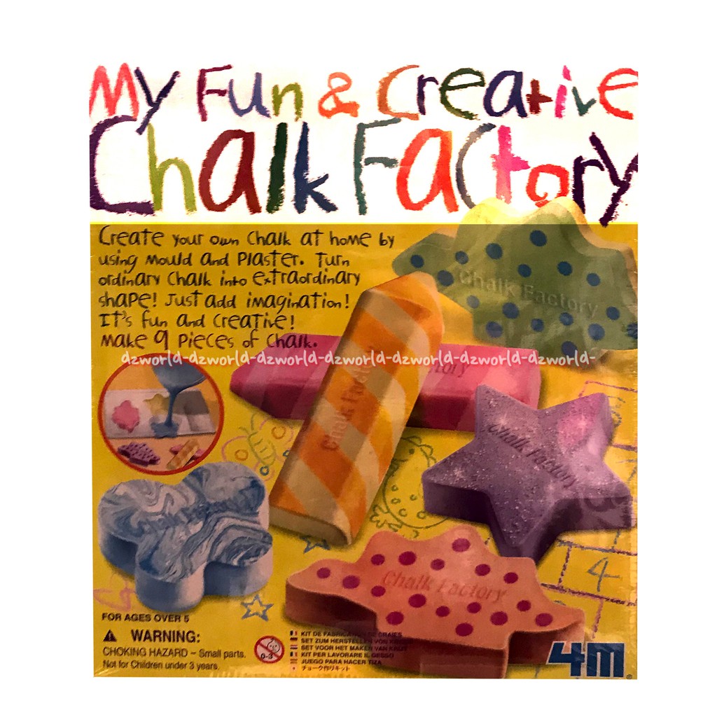 4M My Fun &amp; Creative Chalk Factory Paket  Mainan Kapur Ajaib Dengan Cetakan