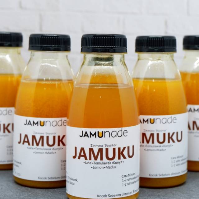 

Jamuku by Jamunade (Jamu imun booster dgn Jahe merah, Kunyit, Temulawak, Lemon, Madu)