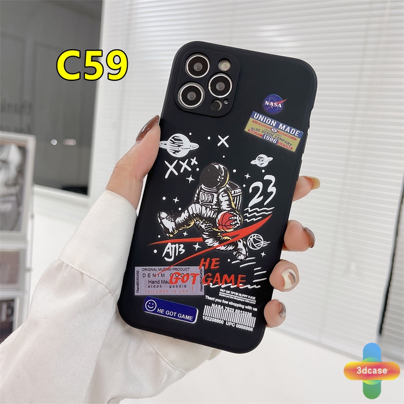 Soft Case Tpu Motif Nasa Untuk Infinix Hot 10 Play Hot 10 10t 10s 10i S4 9 Pro 11 Plus Hot 9 11 Play 11 11S NFC Infinix Smart 4 5 Pro 3 Plus Infinix Note 8 10 Tencno Spark 5 PRO A54 A15 A9 A5 Fashion Astronaut Space Soft TPU Casing Back Cover