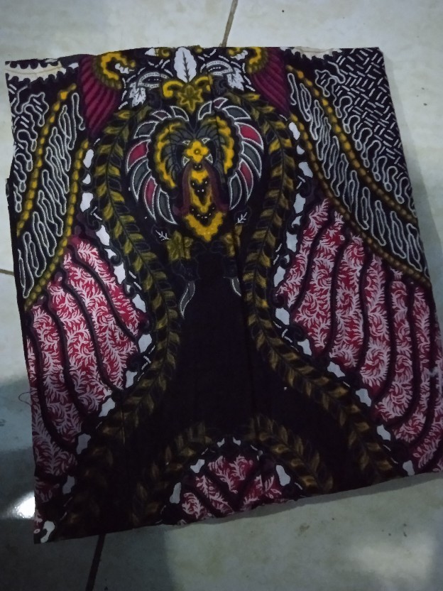 Aghistna Batik - Sania Ruffle Batik Couple Ori Ndoro Jowi / Gamis Batik Couple Murah