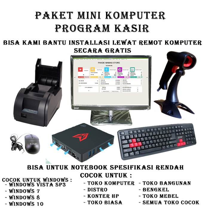 Paket Lengkap Program aplikasi Kasir / bengkel / konter