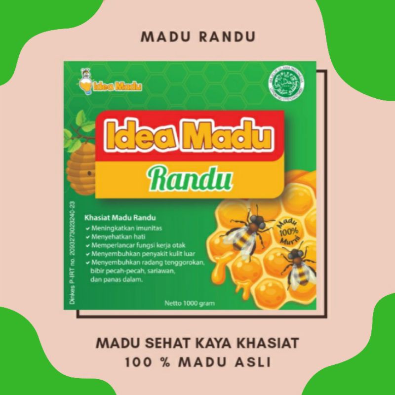 

1000gr Madu Asli Madu Randu By Idea Madu 100 % Madu Murni