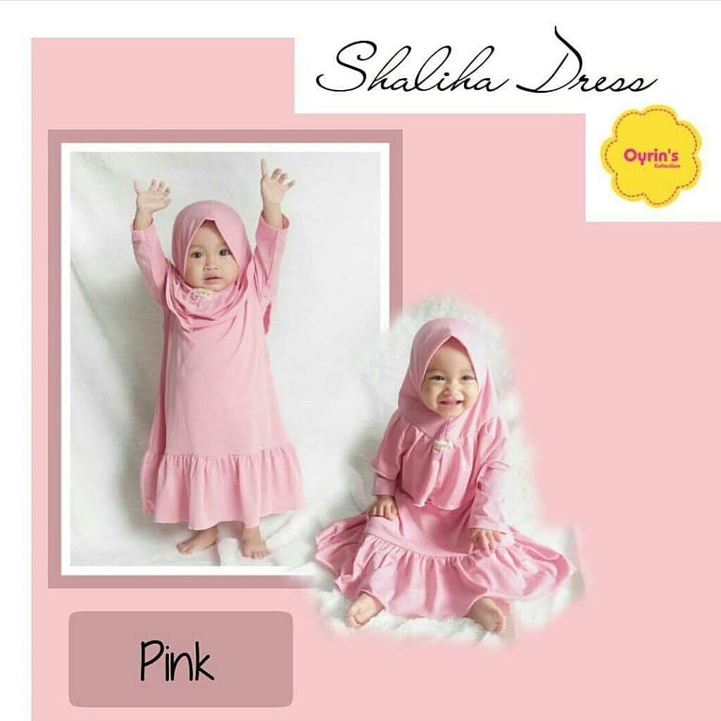 GAMIS ANAK BAYI JERSEY SET JILBAB SHALIHA DRESS OYRINS