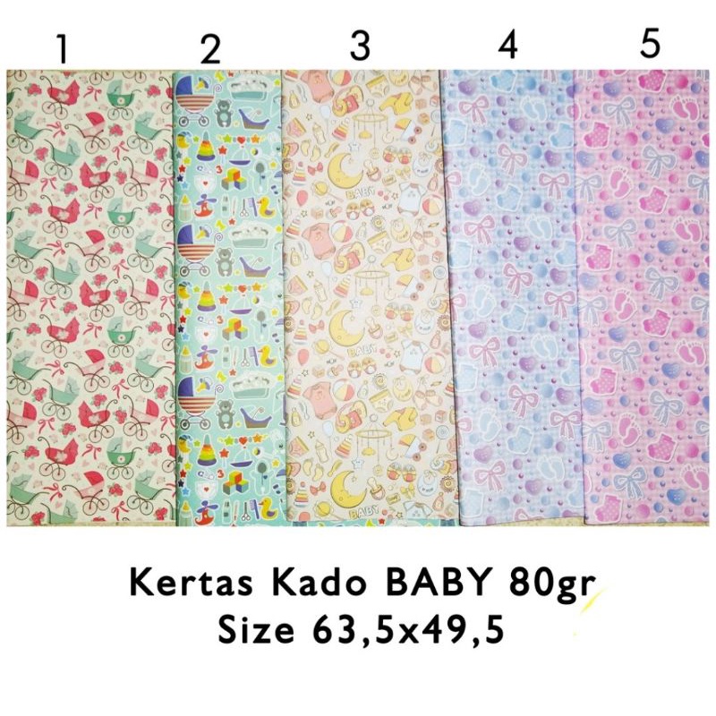 

Kertas kado Motif Baby 80gr/ kertas kado Anak / kertas kado Pita/ Motif Baby