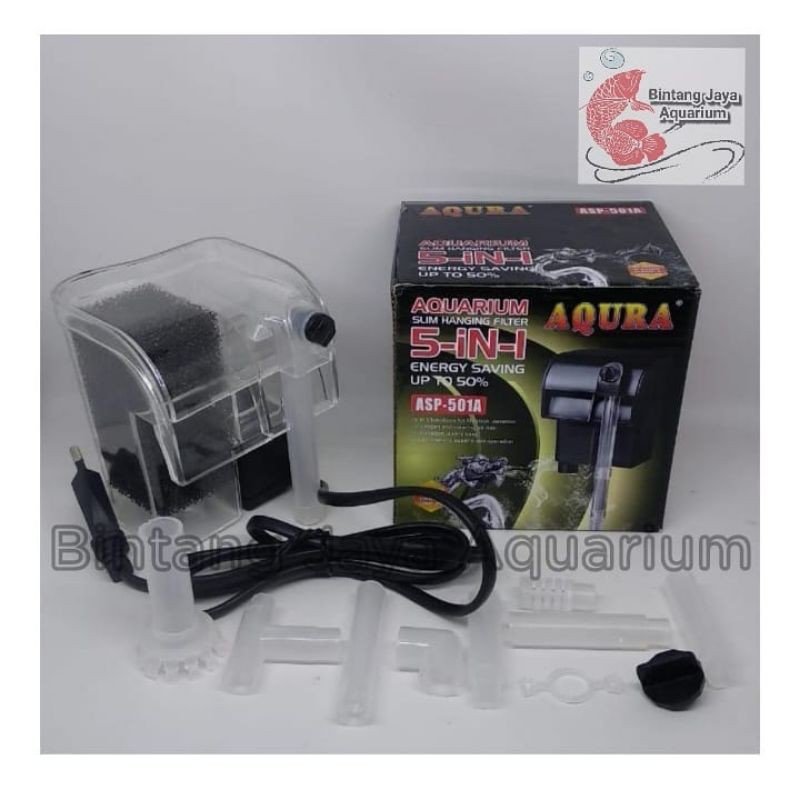 Mini Filter Hanging Filter 5 in 1 AQURA Filter Gantung