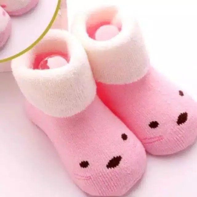 LittleAaron WHITEPINK RABBIT Kaos Kaki Anak Bayi Laki Laki Perempuan Newborn - 2 Tahun Import