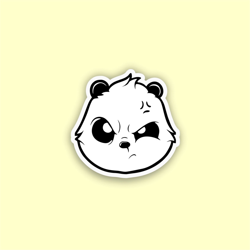 

stiker brand distro zero heroes panda bahan graftac anti air