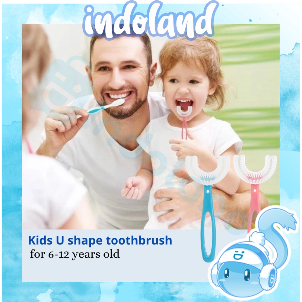 ☀INDOLAND☀  Sikat Gigi Anak Bentuk U Bahan Silikon / Training Toothbrush / Tooth Brush Baby Silicon type U Sikat Gigi Anak Sikat R605