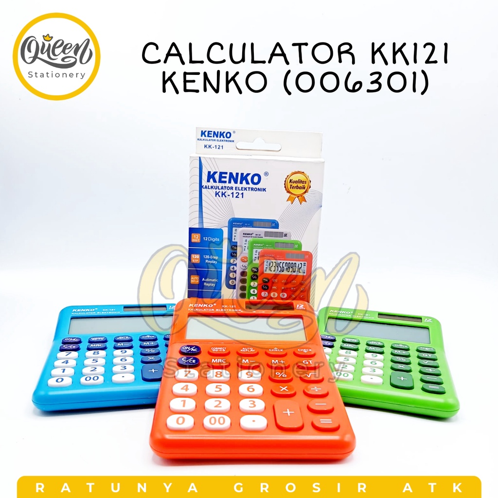 

CALCULATOR KK 121 KENKO / KALKULATOR / ALAT HITUNG (006301)