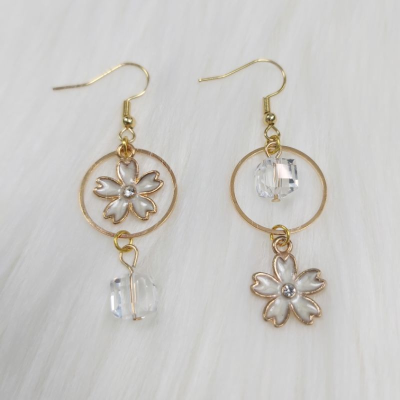 Anting wanita kekinian import style korea model bunga sakura 491