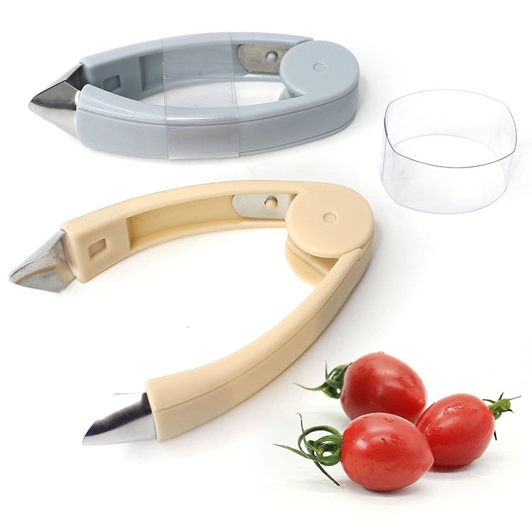 Multi-function Pineapple Cutter Tomato Fruit Leaf Stem Remover Gadget Tweezer Kitchen Tool