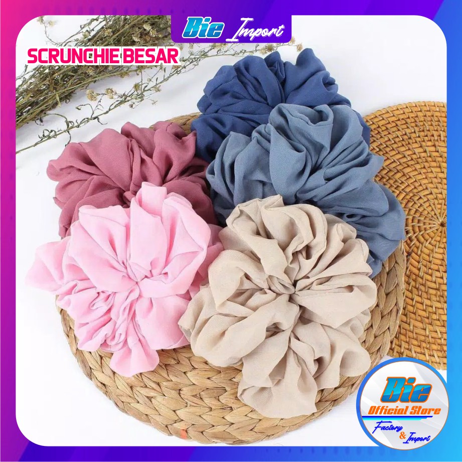 Scrunchie Besar / Ikat Rambut Cepol / Kunciran Rambut / Ikat Rambut Hijab