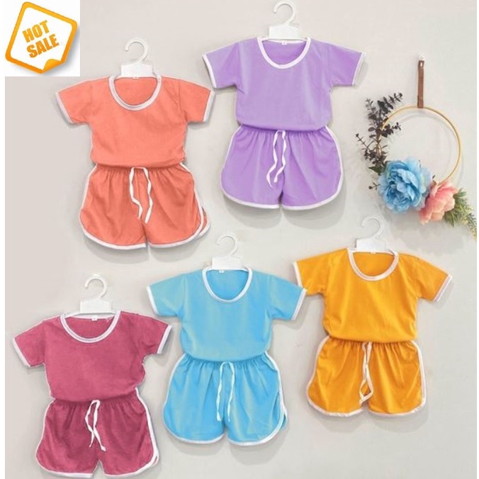 1 pc Setelan baju chupa chups anak / setelan anak polos / setelan unisex